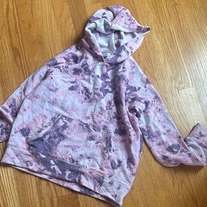 Athleta Kids Tie-Dye Hoodie - Pink and Purple